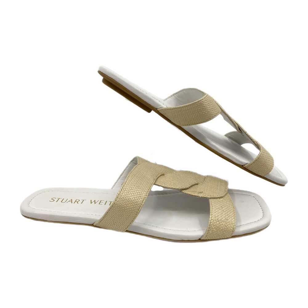 Stuart Weitzman White Beige Woven Sandals | Womens 8
